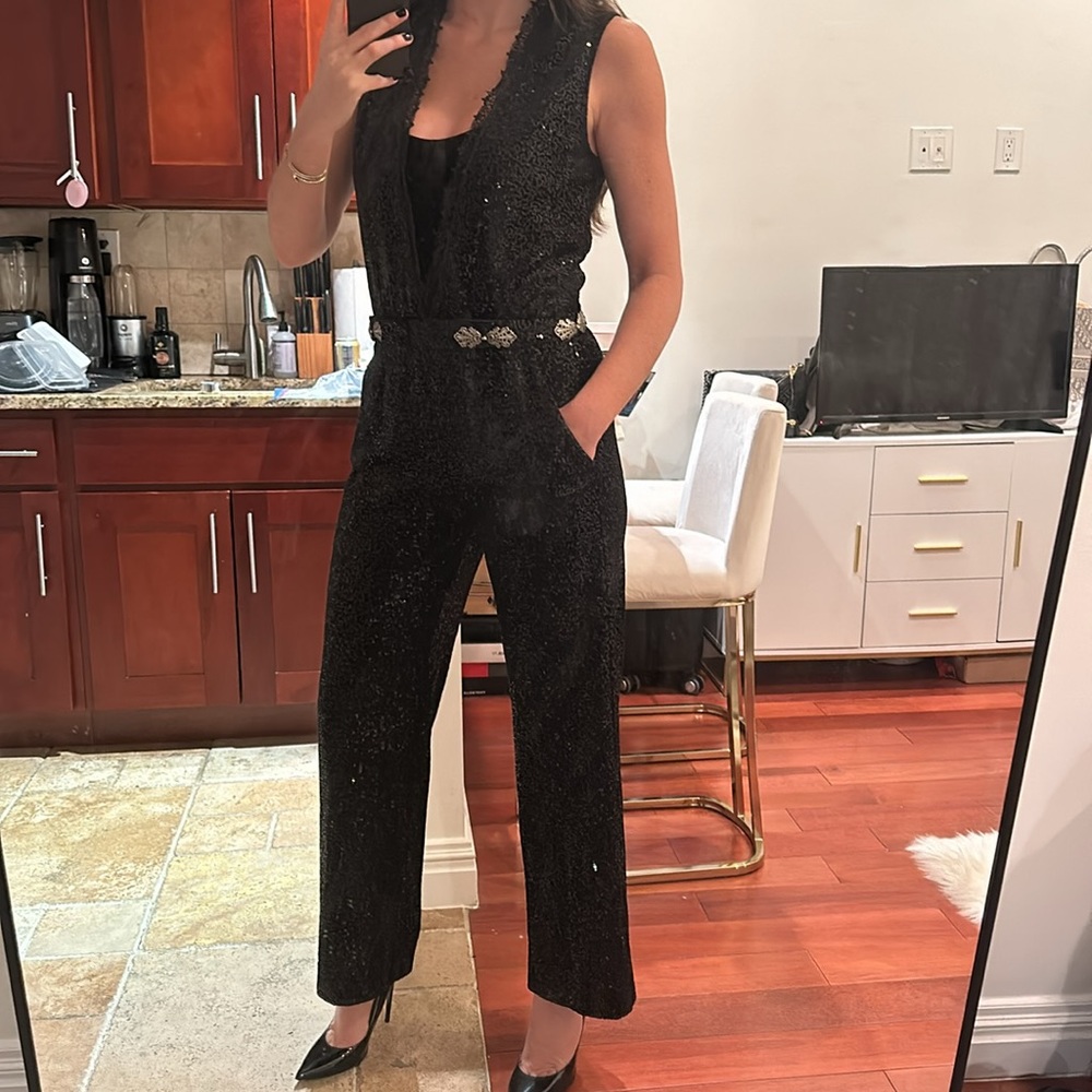 Full sequin jumpsuit the Kooples size small